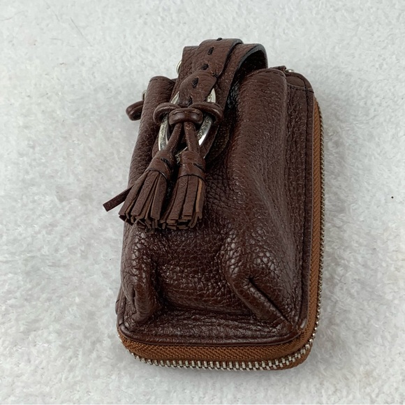 Brighton Crossbody Wallet Purse Brown Leather Vintage Y2K Pebbled Adjustable EUC - Picture 1 of 13